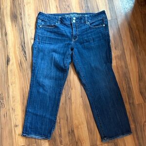 American Eagle Artist Crop Deep BlueJeans